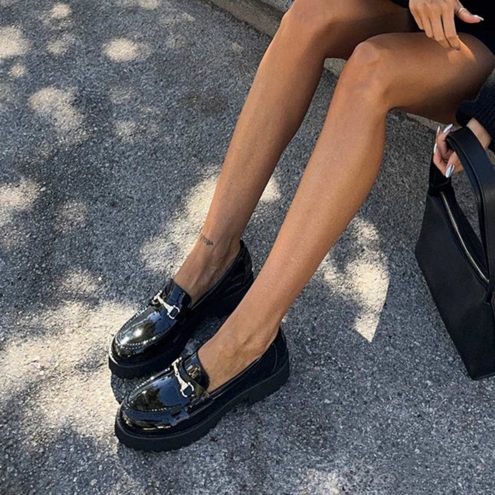 Black loafers size 7 barely worn!